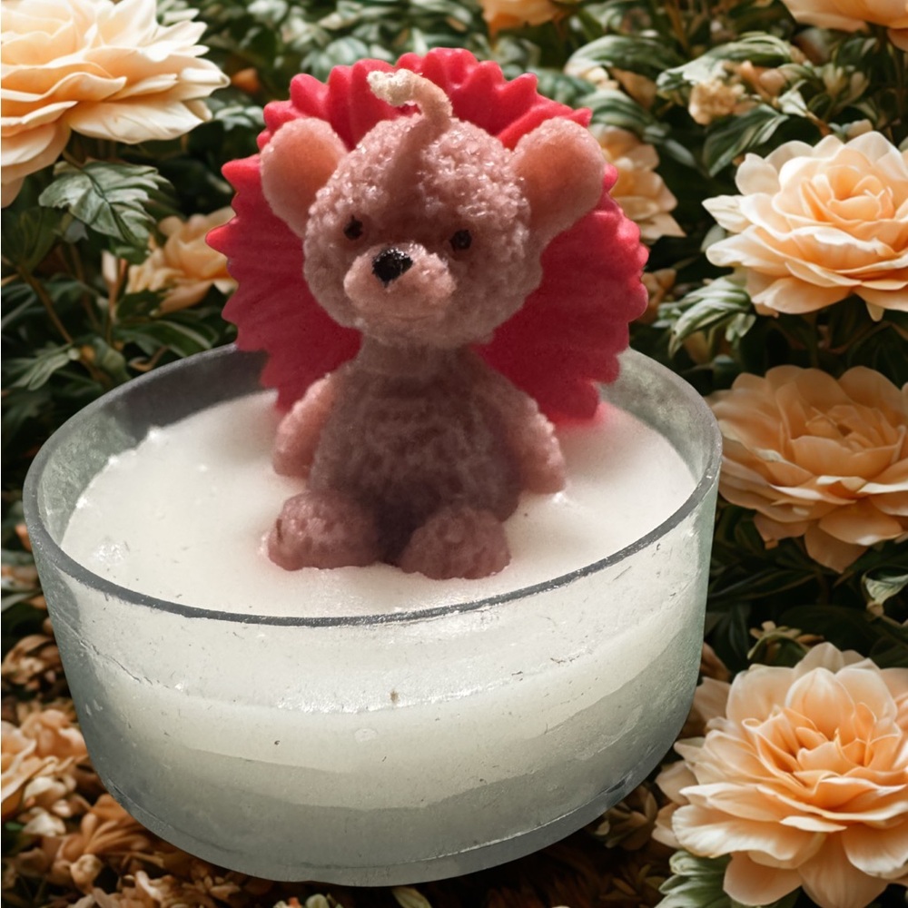 Cute 3in’ Homemade Teddybear Candles

Scent: Rose